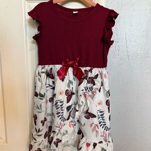 Red and White Flutter Sleeve Sundress